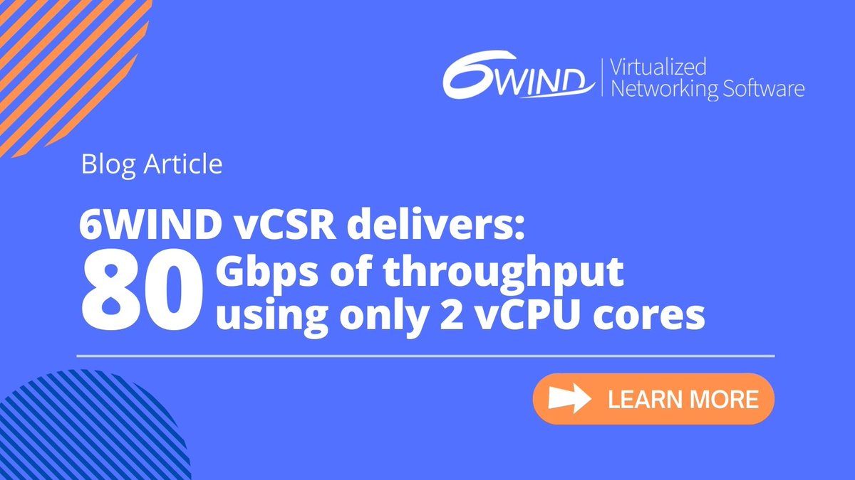 6WINDsoftware's tweet photo. [Blog Article]  6WIND demo a high-performance virtual Cell Site Router enabling efficient and optimized Open RAN deployments: Read more
https://t.co/zphYP9esMF
#OpenRAN #NetworkPerformance #vCSR https://t.co/7RjTuNTK8H