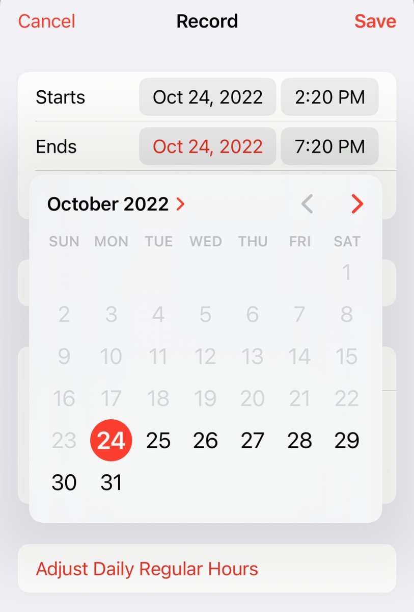 WorkTimesApp's tweet image. WorkTimes finally supports the &quot;new&quot; 🫣 date picker.

This makes it much easier to create and update records.