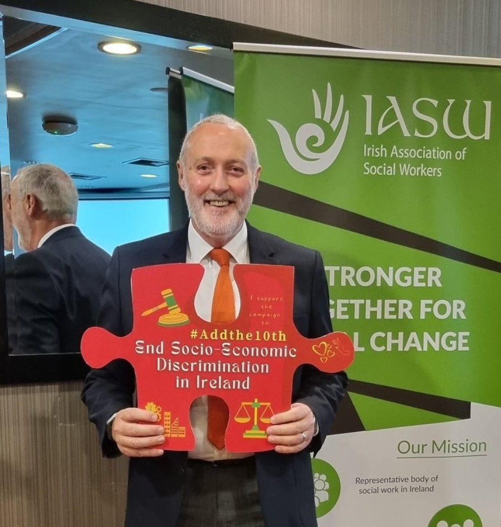 Great support from @VGeiran & Social workers in @IASW_IRL standing with @ATDIreland & The #Addthe10th Alliance in their campaign to end Socio-Economic Discrimination in Ireland #combatpoverty Article: atdireland.ie/wp/irish-assoc… Watch our @tcddublin film: youtu.be/nteiJlwwosM