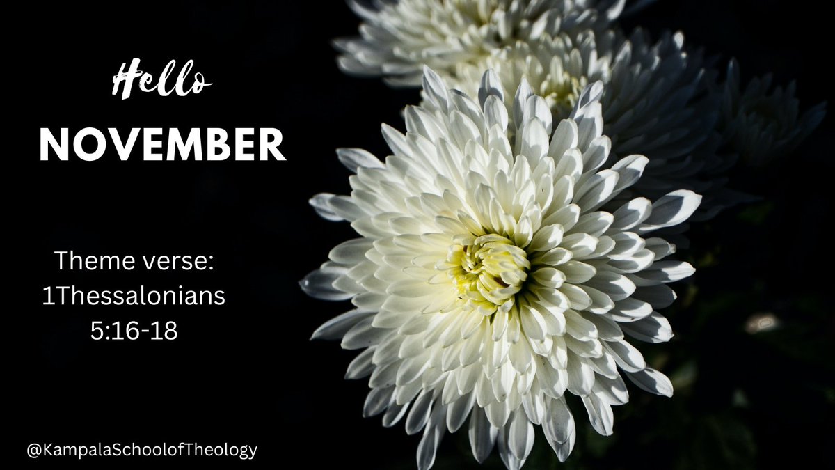 pcubibleschool2's tweet photo. We're fast approaching the dusk of the year-2022, the theme verse reads “Be joyful always; pray continually; give thanks in all circumstances, for this is God's will for you in Christ Jesus.” May it guide us as we look forward to celebrating the birth of Jesus Christ. #HappyNov https://t.co/rllKxQukoL