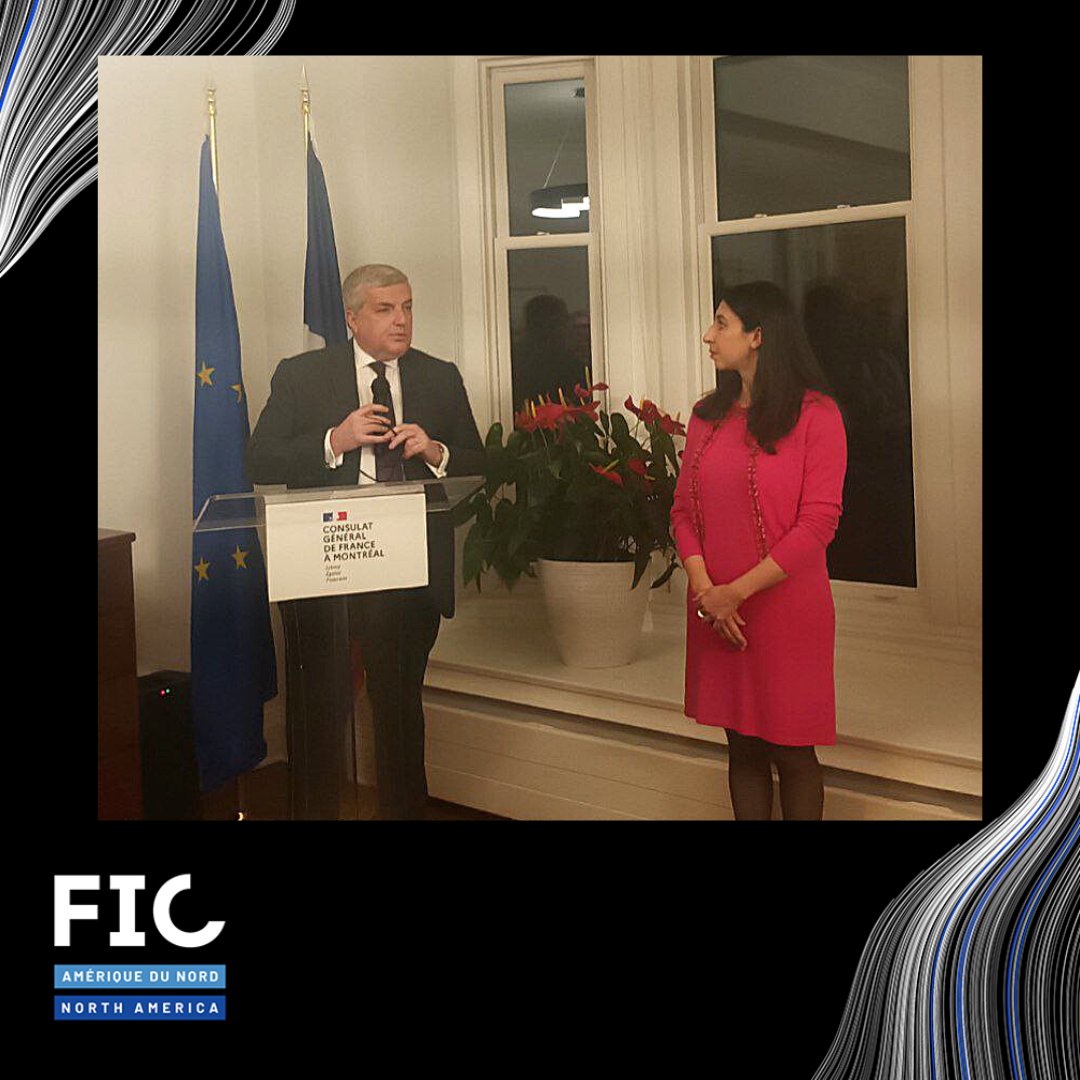 INCYBER_Canada's tweet photo. #FICNA2022 We warmly thank the Consulate General of #Montreal for the evening organized last night in honor of the FIC North America!

The Consul General @Sophie_Lagoutte and French ambassador to #Canada @mraillet welcomed the best of the #cyber world! https://t.co/5eUOeCSJNd