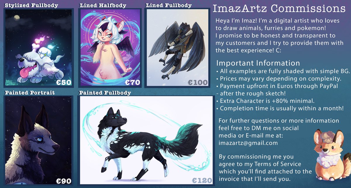 ImazArtz's tweet photo. C-mmissions are now Re-opened! 
Taking 6 slots first come first serve :3 

If interested please comment, send me an e-mail or send me a DM! 

Rt's appreciated ^U^ https://t.co/zdGsrHfj6c