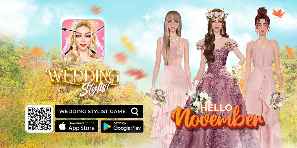 PionStudioGames's tweet photo. [WEDDING STYLIST GAME]
Play now: https://t.co/E64ffokS5K
Welcome sweet November, the season of senses and our favorite month of all.

#dressup #dressuptime #dressupdaily #makeup #makeuplook #fashion #fashion2022 #fashionstyle #fashiondesign 

Website: https://t.co/JM1CZX27hE https://t.co/OwnwJYwP4x