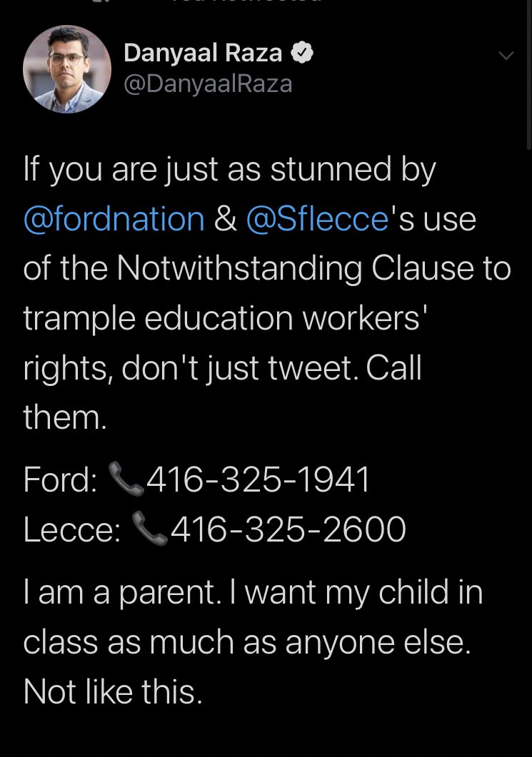 Not sure what to do to support education workers? Call <a href="/fordnation/">Doug Ford</a> <a href="/Sflecce/">Stephen Lecce</a> and let them know your concerns! Or call your MPP and do the same! #39000isnotenough