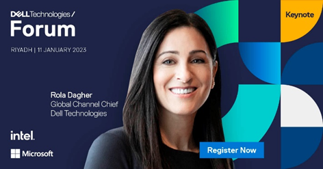 #DellTechForum #Riyadh features an exclusive engaging keynote session with #DellTech’s Global Channel Chief <a href="/RolaDagher/">Rola Dagher, C.M.</a>! 
Don’t miss out, register today!➡️ events.dell.com/event/0c8a28e9…