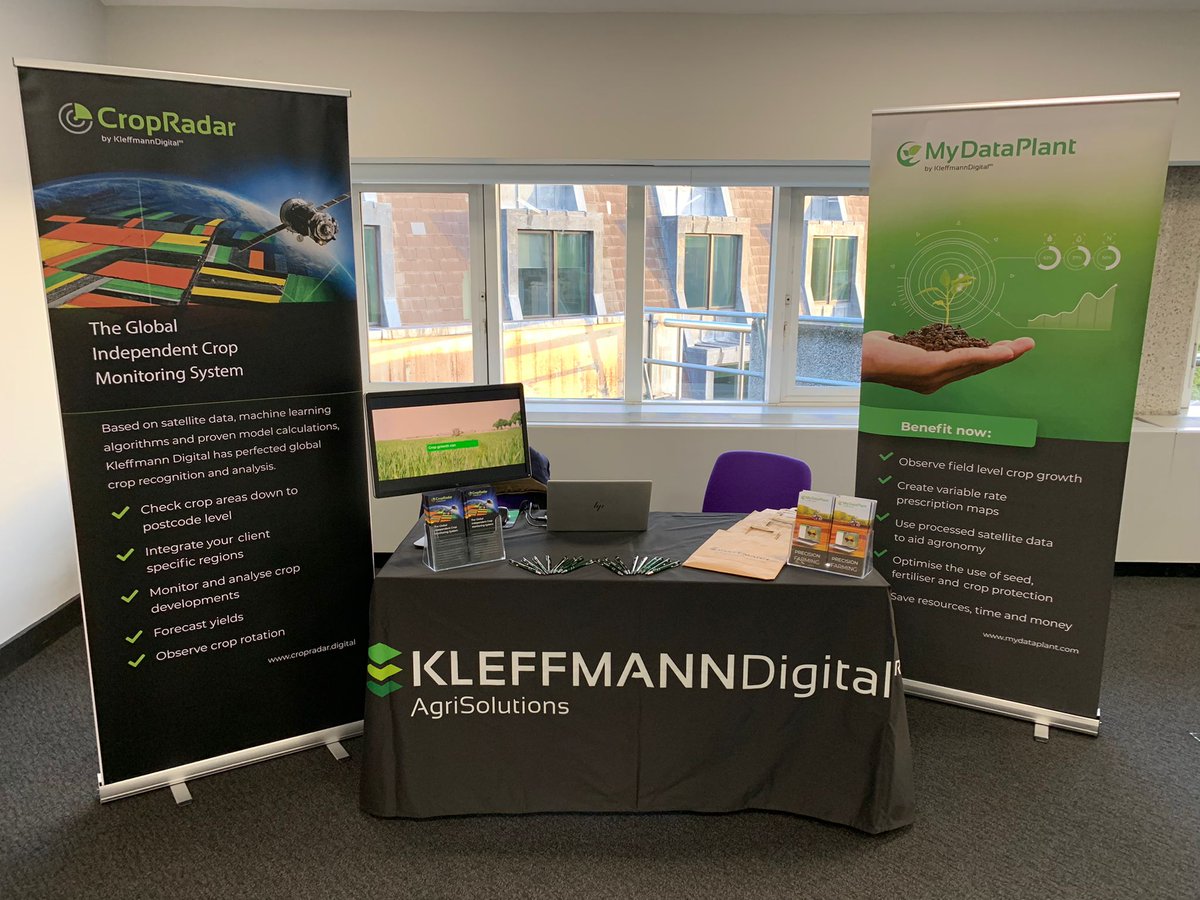 PinPoint_HxGN's tweet photo. All set up and ready for the @IAgrM conference @QEIICentre today.
We're here to discuss the potential of @MyDataPlant &amp; #CropRadar from @KleffDigital.
Come and say hello in-between the fantastic speaker line up.

#conference #VariableRateApplication #Sentinel2 https://t.co/sLPiRkETfZ