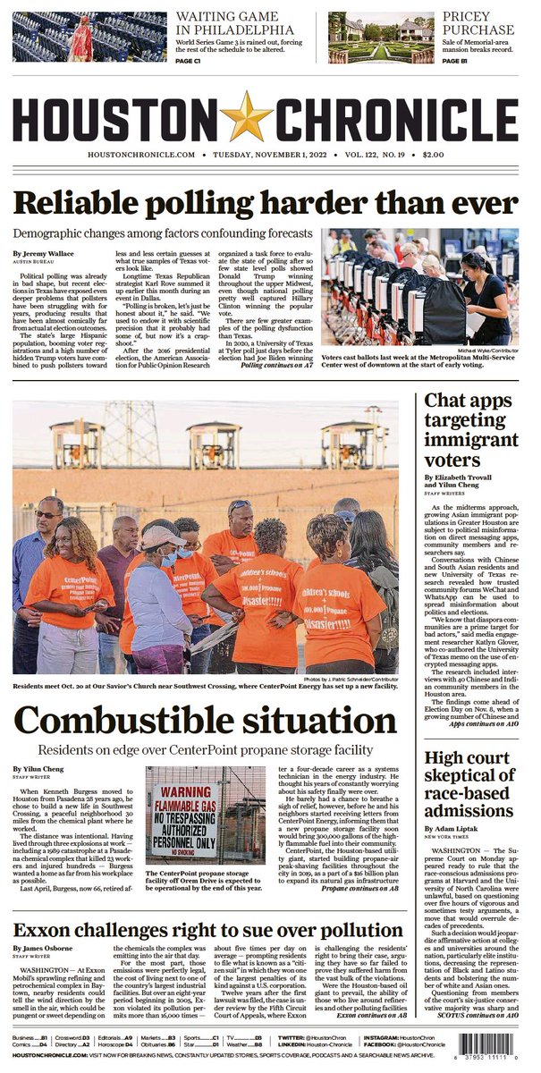 🇺🇸 Combustible Situation

▫Residents on edge over CenterPoint propane storage facility 
▫<a href="/ChengYilun/">Yilun Cheng</a> 
▫is.gd/aNsLnF 🇺🇸

#frontpagestoday #USA <a href="/HoustonChron/">Houston Chronicle</a> 🗞