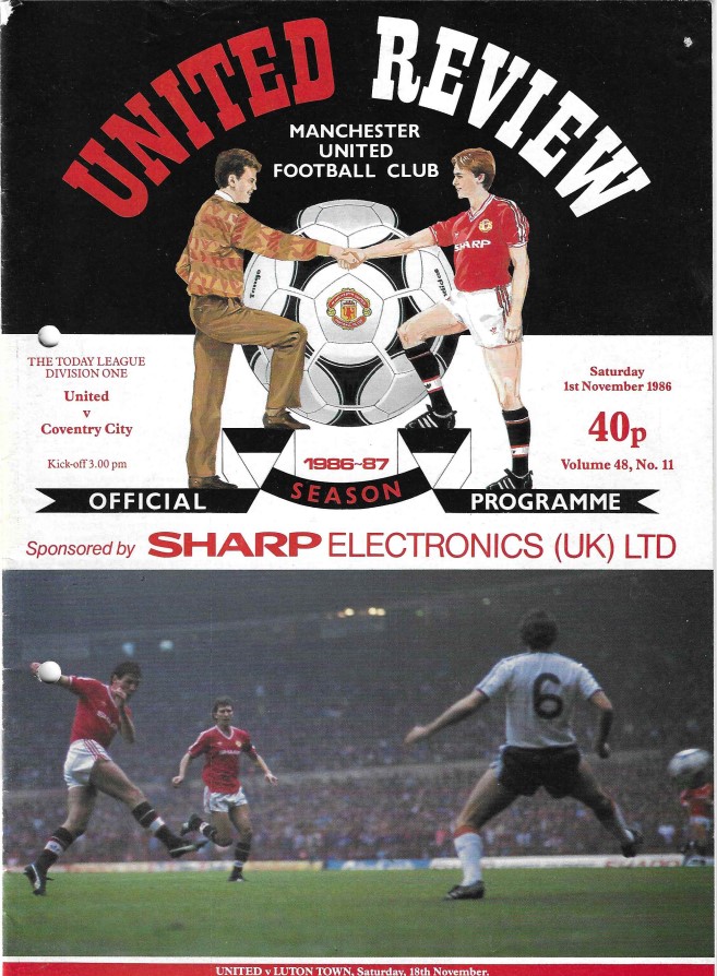 80s_mufc's tweet photo. On this Day - 1st November 1986, a 1-1 draw with Coventry City. Peter Davenport scoring for the Reds in front of a low crowd of 36,946 https://t.co/cxBFiusXb2