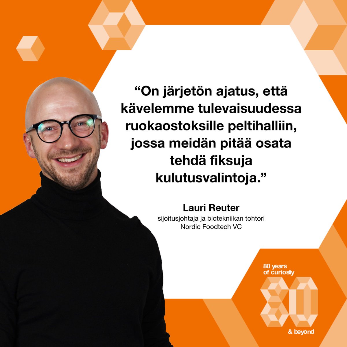 Katoavatko supermarketit seuraavan 80 vuoden aikana? 🛒 Mitä sanoo biotekniikan tohtori ja sijoitusjohtaja @LauriReuter? Kuuntele VTT:n juhlavuoden podin uusin jakso nyt 👇 🎧 bit.ly/3WiUjOT #VTTPodcast @NordlundEmilia @ahavasara @minnahuoti