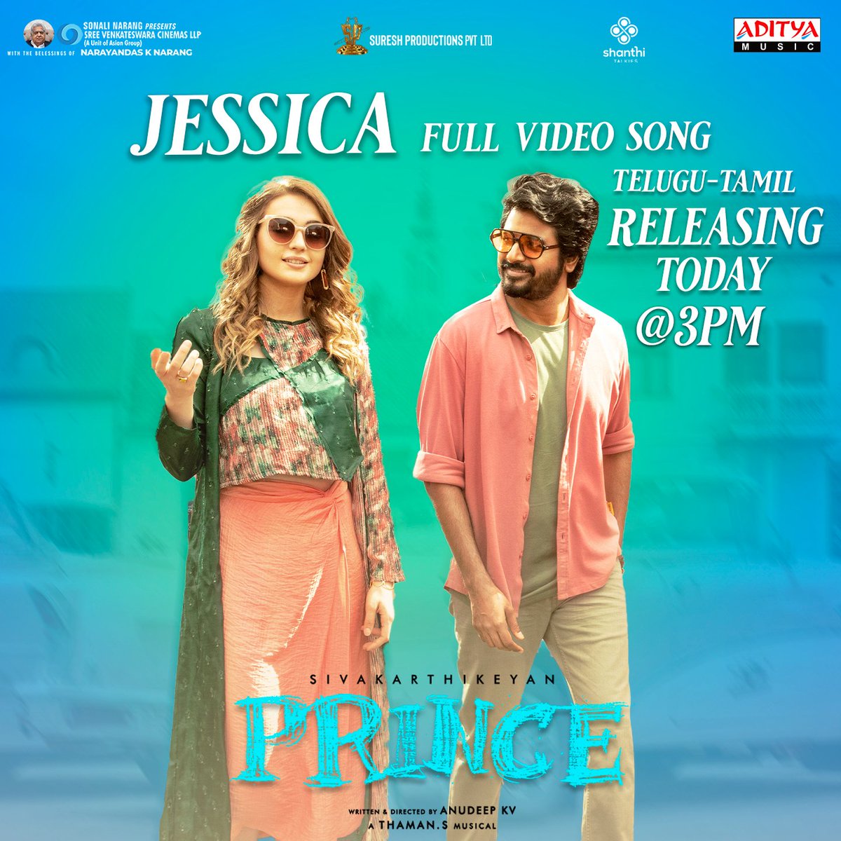 sivin_sk's tweet photo. #Jessica Full Video Song Out Today At 3PM💖🤩
#Prince #Sivakarthikeyan #PrinceSK #PrinceDiwali https://t.co/ACiX6bbJMr