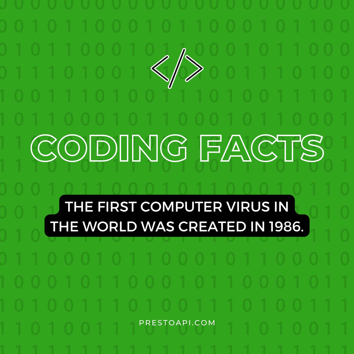 PrestoApi's tweet image. Did you know the first computer virus was created in 1986?!

Use your own database and PrestoAPI to build a REST API under 10 minutes!
💻 PrestoAPI.com
📩 Contact@PrestoAPI.com

#prestoapi #websitedevelopment #appdevelopment #codingfacts #crudapi #restapi #webdeveloper