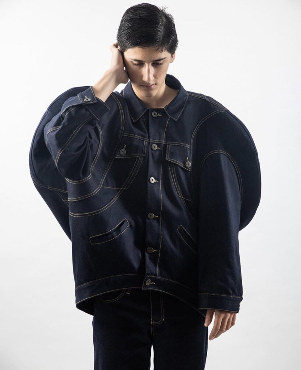 greyplay93's tweet photo. denim twist by dolev elron https://t.co/2s67rntNzb