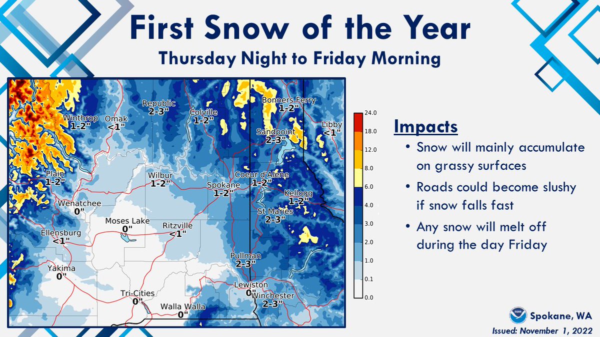 Ope 😳 Hope y'all enjoyed your 2 weeks of fall. Winter wants a turn ❄️
#snow #wawx #idwx #firstsnow