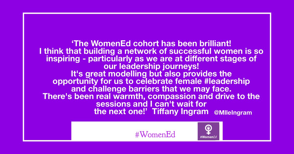 WomenEd's tweet photo. @MlleIngram is excited by the #WomenEd cohort in the FREE Senior Leaders Masters/Apprenticeship with @TheNCE_ (England only) 

This is brilliant professional  development so to ensure a #WomenEd place, use this link to apply for January 2023. 🥳🥳
https://t.co/pDOHQFbcQc https://t.co/lIlg2ZcqXu