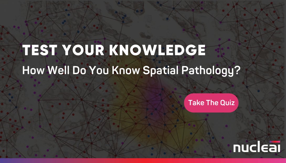 nucleai_ai's tweet photo. How well do you know #SpatialPathology? Take Nucleai's Spatial Pathology Quiz and put your analytical skills to the test! https://t.co/MIJYrJPYaR
Want to learn more about #SpatialBiology? Stop by our booth at #SITC22 next week
#digitalpathology #oncology #precisionmedicine https://t.co/Oee79S2Goo