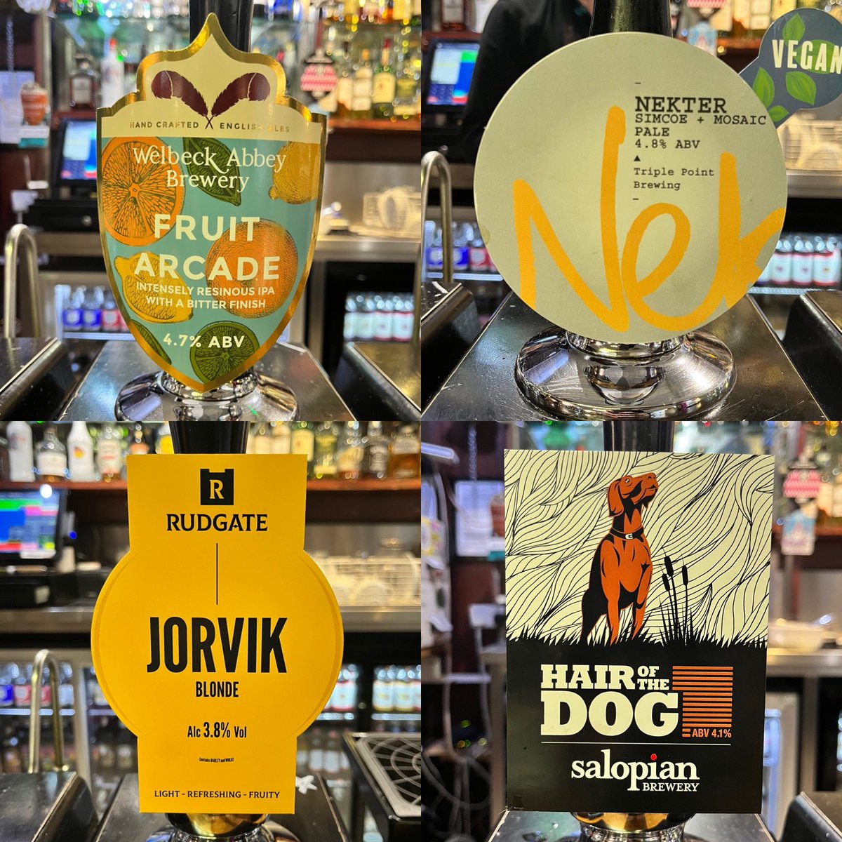 bread_bitter's tweet image. Guest beers today 🌟

Fruit Arcade from @WelbeckAbbeyBry, Nektar from @TriplePointBrew, Jorvik from @rudgatebrewery and Hair of the Dog from @SalopianBrewery 🍺