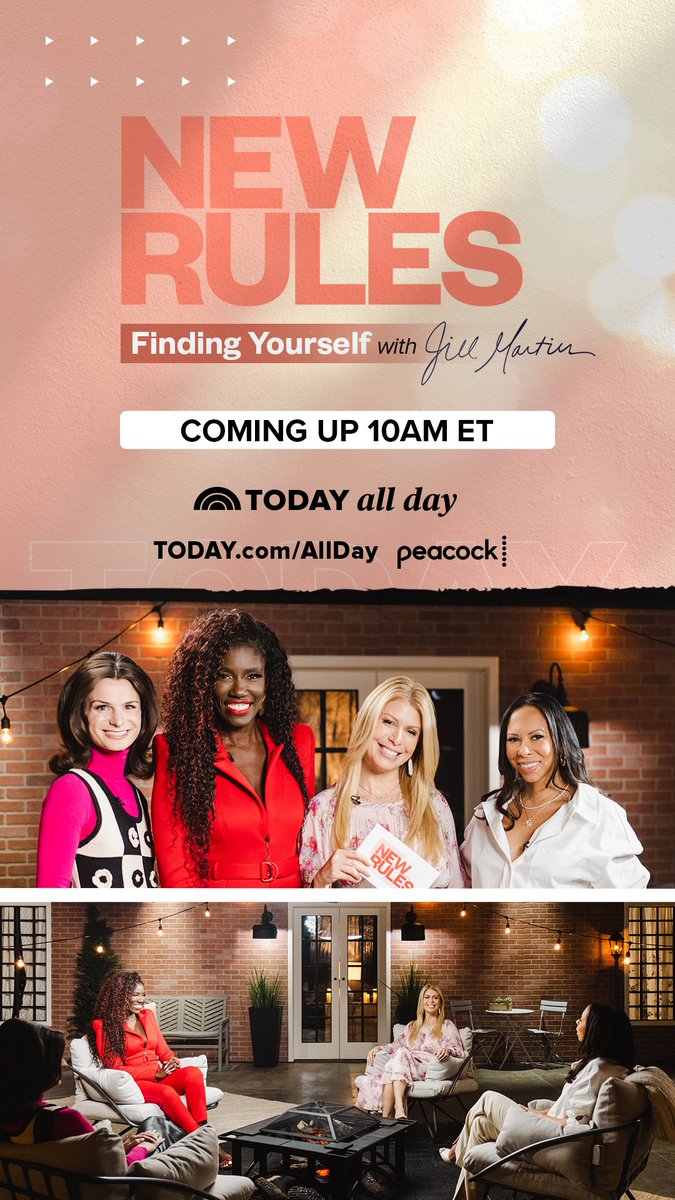Coming up at 10am! Tune into our new episode of “The New Rules” with @jillmartin, @badassboz, Dylan Mulvaney, and @bychari founder Chari Cuthbert today! Stream on TODAY All Day on @peacock or today.com/allday
