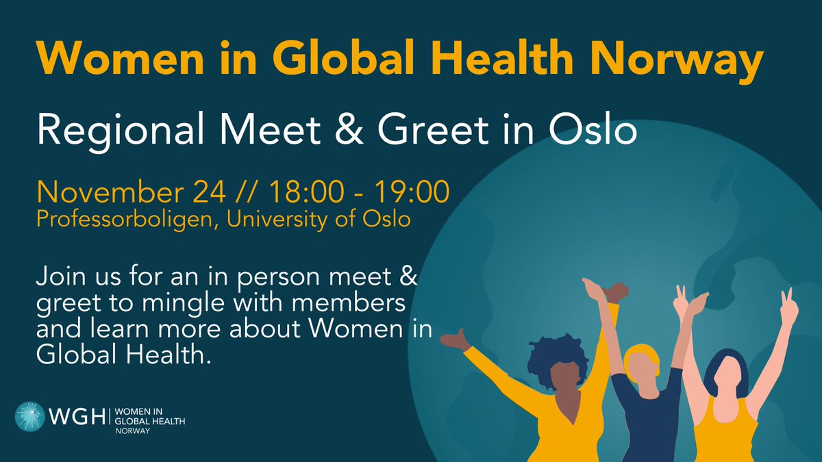 This year, @WGHNorway will be organizing regional meet and greets for its membership! Join us in Oslo for some light refreshments and to mingle with fellow members... bring a friend or colleague that may be interested too! Location details: bit.ly/3U0vrKn