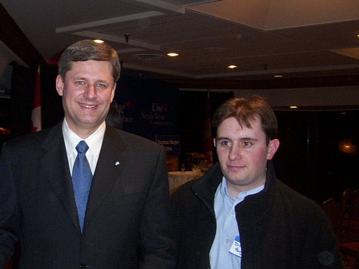 I finally found the picture of Stephen Harper and me in 2004.