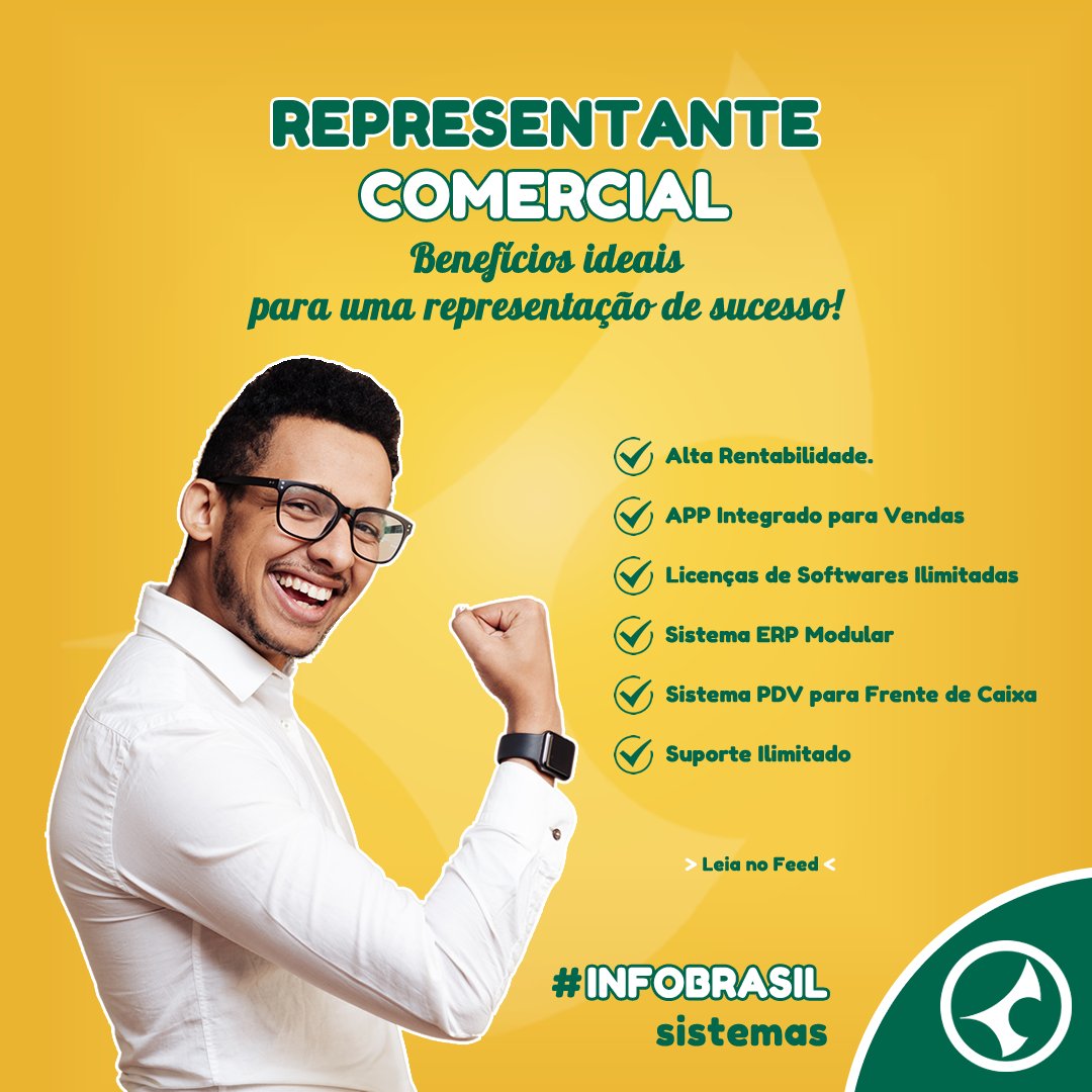 INFOBR_Sistemas's tweet photo. #INFOBRASILsistemas
🤝Nós oferecemos os softwares e os benefícios ideais para que você possa fazer uma representação de sucesso❕
😉Acesse o nosso site para conhecer mais detalhes❕
🌐 https://t.co/ou97PmnAhr
#representacao #representante #representantecomercial #ERP #Software https://t.co/GRBL0Zjz8a