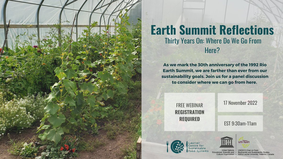 UNESCO Chair, FBSS (@unescochairfbss) on Twitter photo Nov 17th, join expert panelists Robert McLeman, Miriam Medel Garcia, and Magdalena Ackermann at EST 9:30am in a free webinar to mark the 30th anniversary of the 1992 Rio Earth Summit.
Register here: eventbrite.ca/e/451848660507
<a href="/blaypalmer/">Alison Blay-Palmer</a> @MiriamMedel <a href="/UNCCD/">UN Land and Drought</a> <a href="/SID_INT/">Society for International Development</a> <a href="/rmcleman/">Robert McLeman</a> Nov 17th, join expert panelists Robert McLeman, Miriam Medel Garcia, and Magdalena Ackermann at EST 9:30am in a free webinar to mark the 30th anniversary of the 1992 Rio Earth Summit.
Register here: eventbrite.ca/e/451848660507
<a href="/blaypalmer/">Alison Blay-Palmer</a> @MiriamMedel <a href="/UNCCD/">UN Land and Drought</a> <a href="/SID_INT/">Society for International Development</a> <a href="/rmcleman/">Robert McLeman</a>