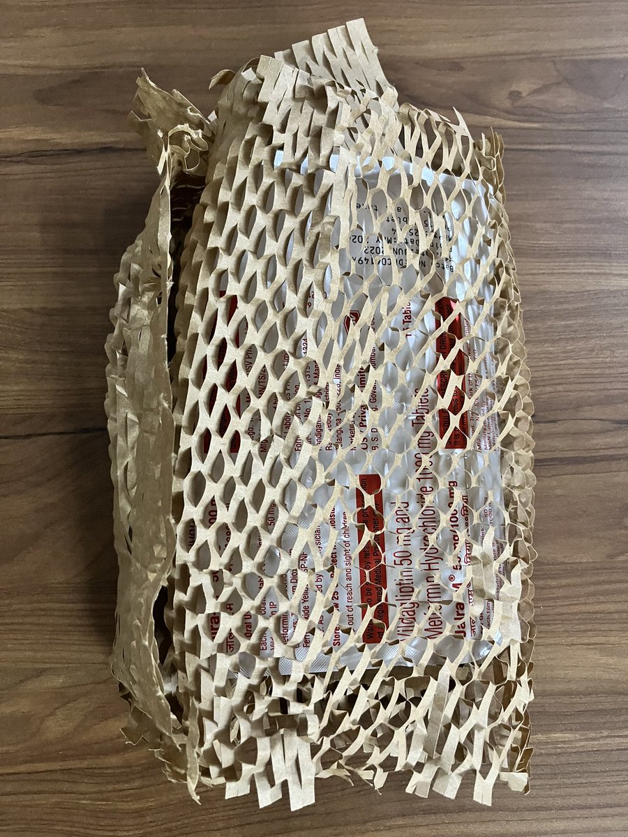 Saloni06260587's tweet photo. Impressive environment friendly step by @1mgOfficial to replace bubble wrap with paper.

#environmentfriendly
#innovation https://t.co/LVTY5Yy2Av