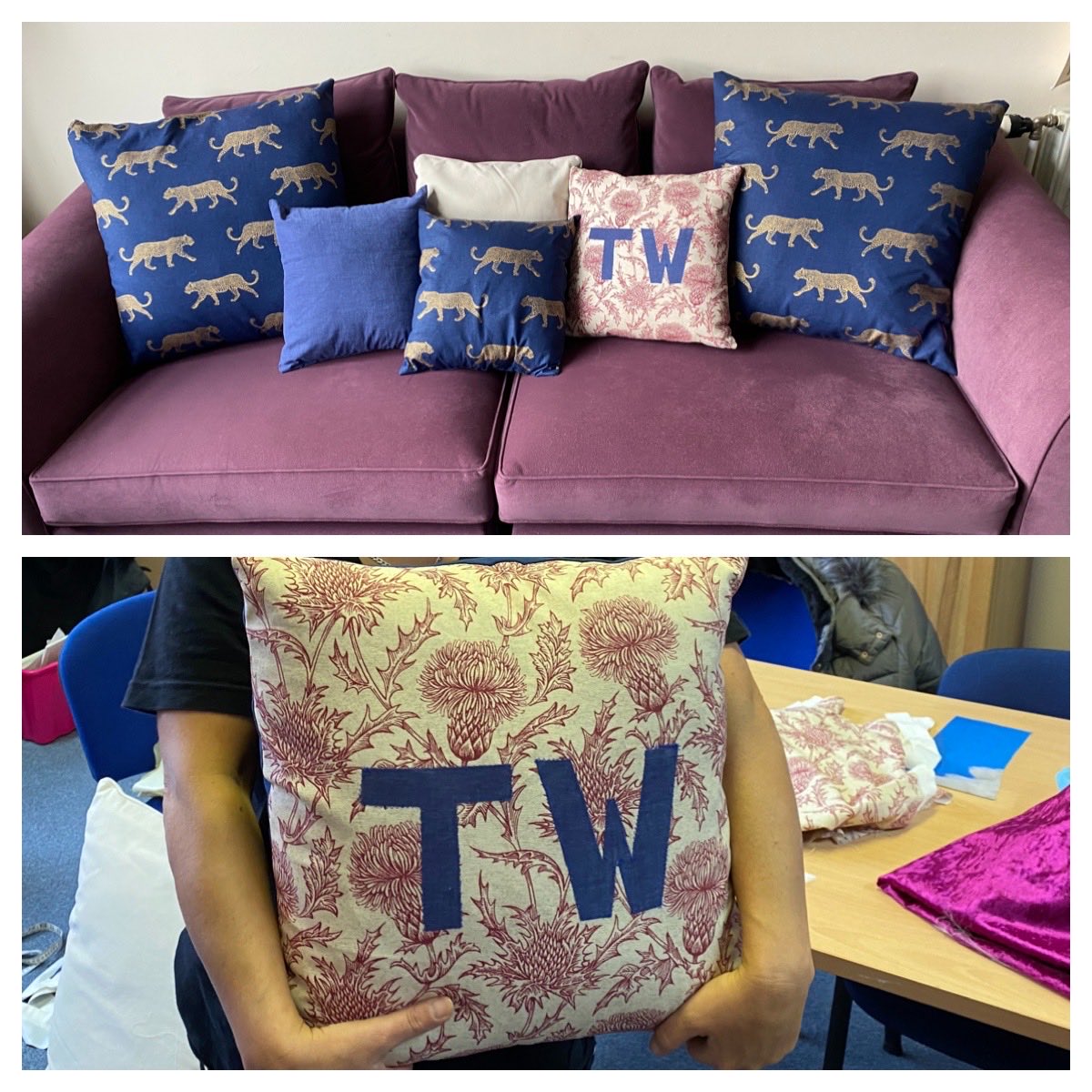 CitzLearning's tweet image. Check out these wonderful cushions, created &amp;amp; stitched by Tomorrows Women Glasgow. Todays women,are tomorrow’s Designers. ⁦⁦@citizenstheatre⁩ #arts&amp;amp;criminaljustice #transferrableskills #creativeprogramme