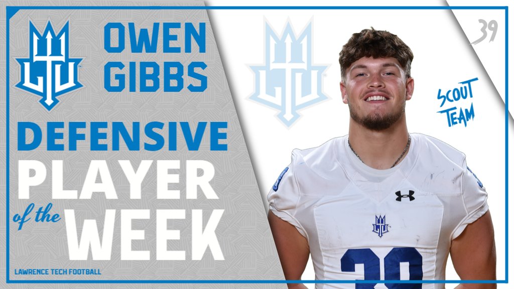 LTU_FB's tweet photo. Thankful for the hard work of our Scout Team Players of the Week against CUAA:
🔵Willy Greenhaw - Offense
⚪️Owen Gibbs - Defense
⚫️Brady Masterson - Special Teams https://t.co/Y7lLA5DoLA
