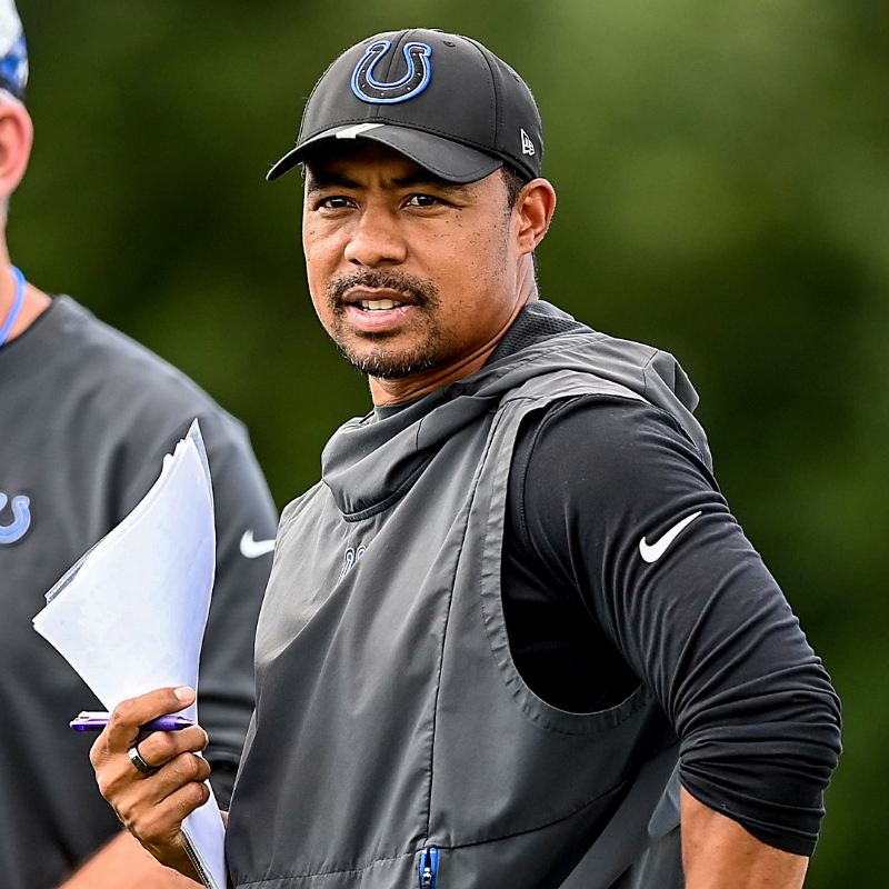 Colts's tweet photo. We have relieved Marcus Brady of his duties as offensive coordinator.