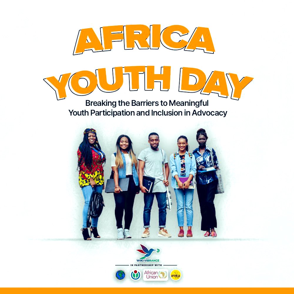 OSKRwanda's tweet photo. It is African youth day. 
As young #African and diaspora let's put our hands together with our knowledge and skills for filling the content gap with accurate information through the various @Wikimedia projects.@WikiVibrance @Wiki_Gap 
Happy Africa Youth Day 2022
#AYD2022 https://t.co/hJV7Fd3gXa