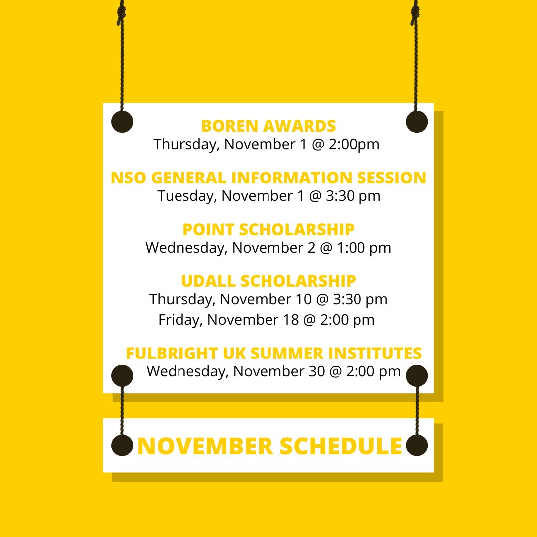 Check out our November information session schedule! You can register for our events here: nso.vcu.edu/events/