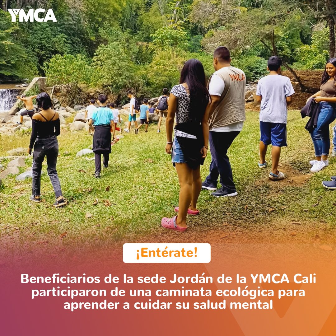 YMCACALI's tweet photo. ¡Entérate! 📲 | La sede Jordán de la YMCA Cali, durante el mes de octubre impulsó actividades enfocadas en la promoción de la salud mental, entre ellas, una caminata ecológica con los beneficiarios, quienes a manera de esparcimiento pudieron compartir una jornada divertida. https://t.co/DDTfkrtp7N