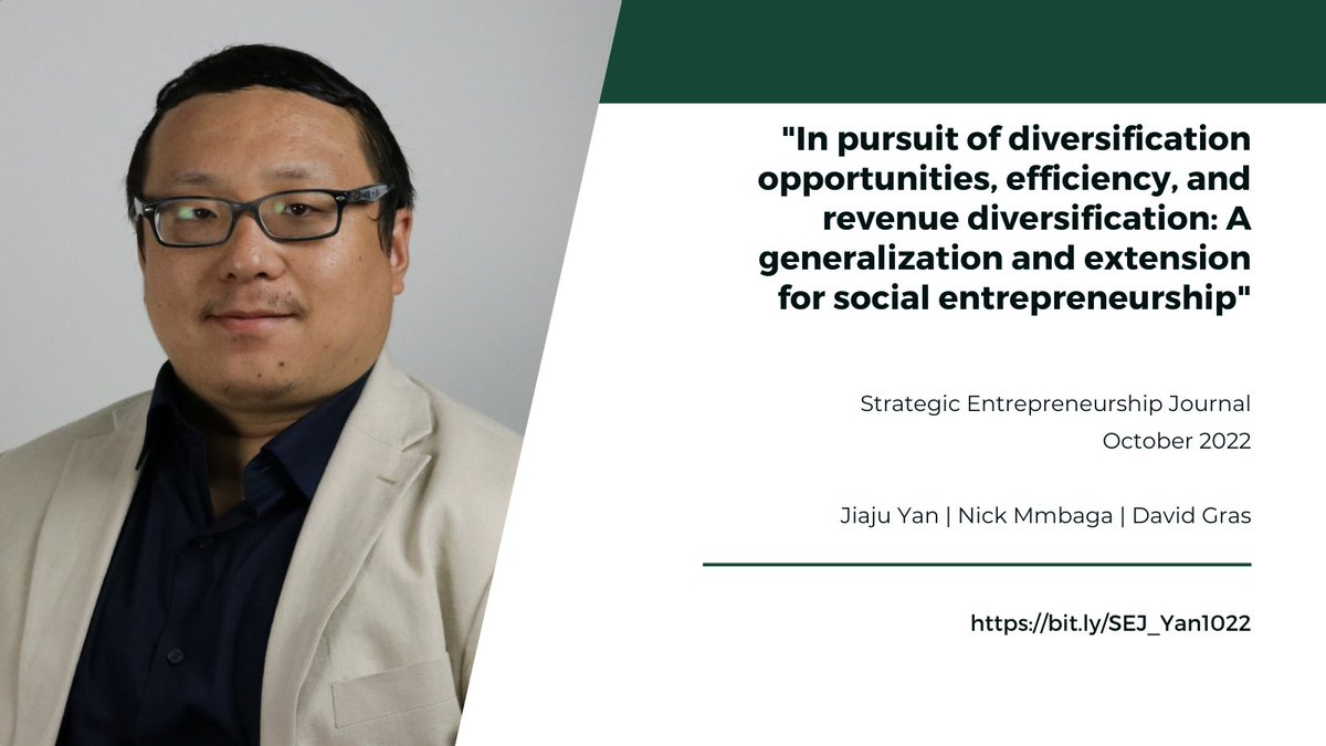 BUBaughCtr's tweet photo. Congratulations to #BaylorENT assistant prof Justin Yan for his recent publication in the Strategic Entrepreneurship Journal. https://t.co/qA2tz94aai https://t.co/IrVnP7fWka
