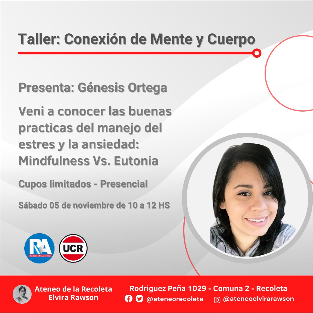 jrlaelvira's tweet photo. #ElviraRawson Te invitamos a participar del Taller: "Conexion de mente y cuerpo" junto a Genesis Ortega y @Vbonitoym. ⚪🔴

Los esperamos el sabado 05 de noviembre a las 10 hs en el @ateneorecoleta 🇵🇱

@hernan_najenson @ateneodepalermo @jrlaelvira @ElviraVozde @EspacioCulER https://t.co/dpUwnzp7iz