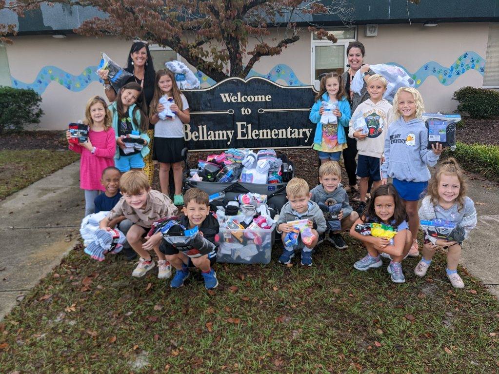#lovemyfirsties  Bellamy First Graders participated in a community outreach program and together collected 1,176 pairs of socks to donate to the Good Sheperd House! #socktober #LOVEYOURCOMMUNITY #KindnessMatters 
<a href="/Akrpatterson/">Amber Patterson</a>
<a href="/TweetsBellamy/">BellamyTweets</a> 
<a href="/chawkfan91/">JB Kilpatrick</a> 
<a href="/MrsRossersClass/">Jennifer Rosser</a>