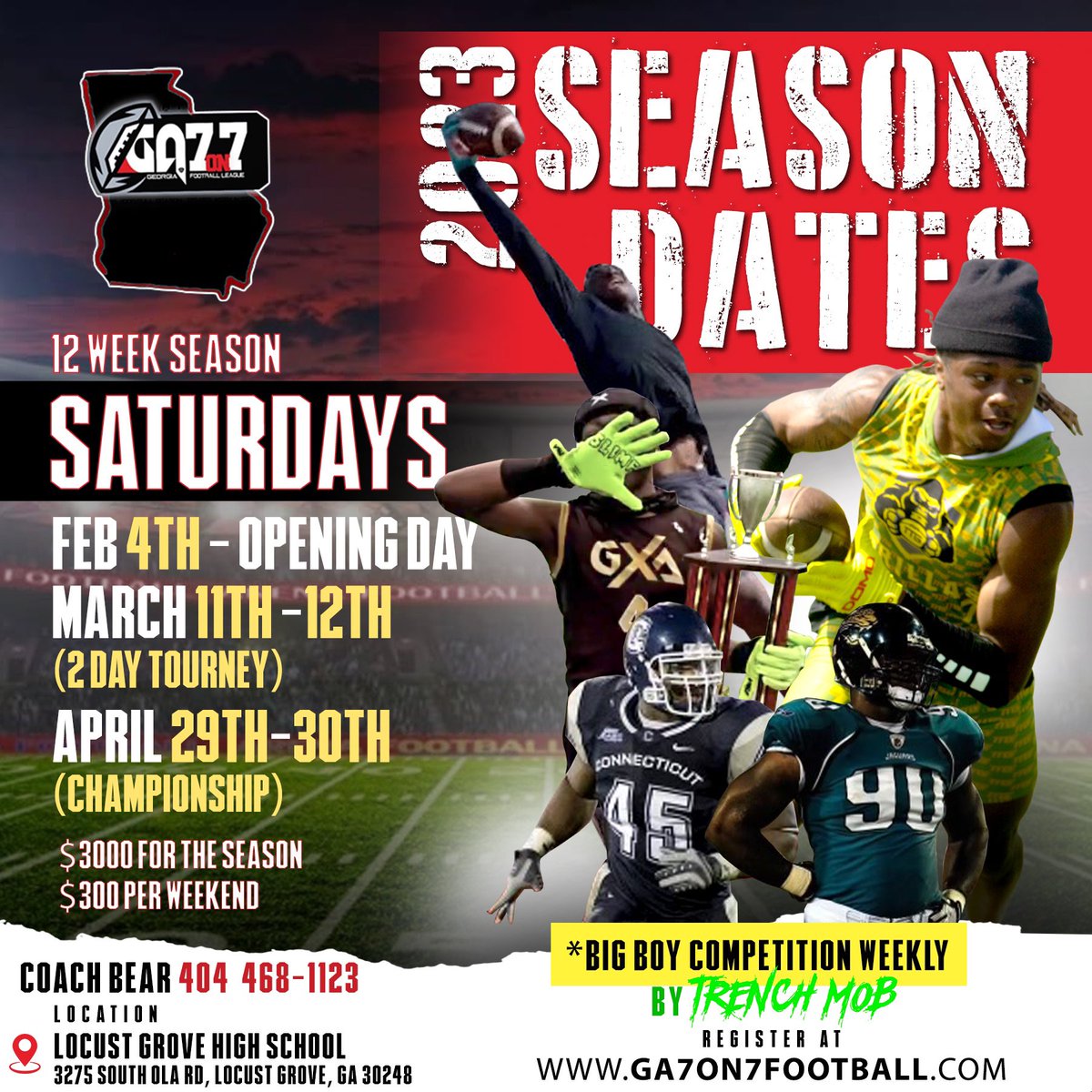 SEASON DATES ARE NOW OUT !!!