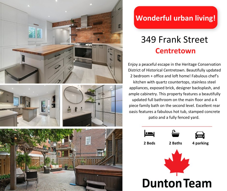 Wonderful urban living!
349 Frank Street
dunton.ca/listings/349-f…
#ottawarealestate #ottawaagents #ottawa #duntonteam