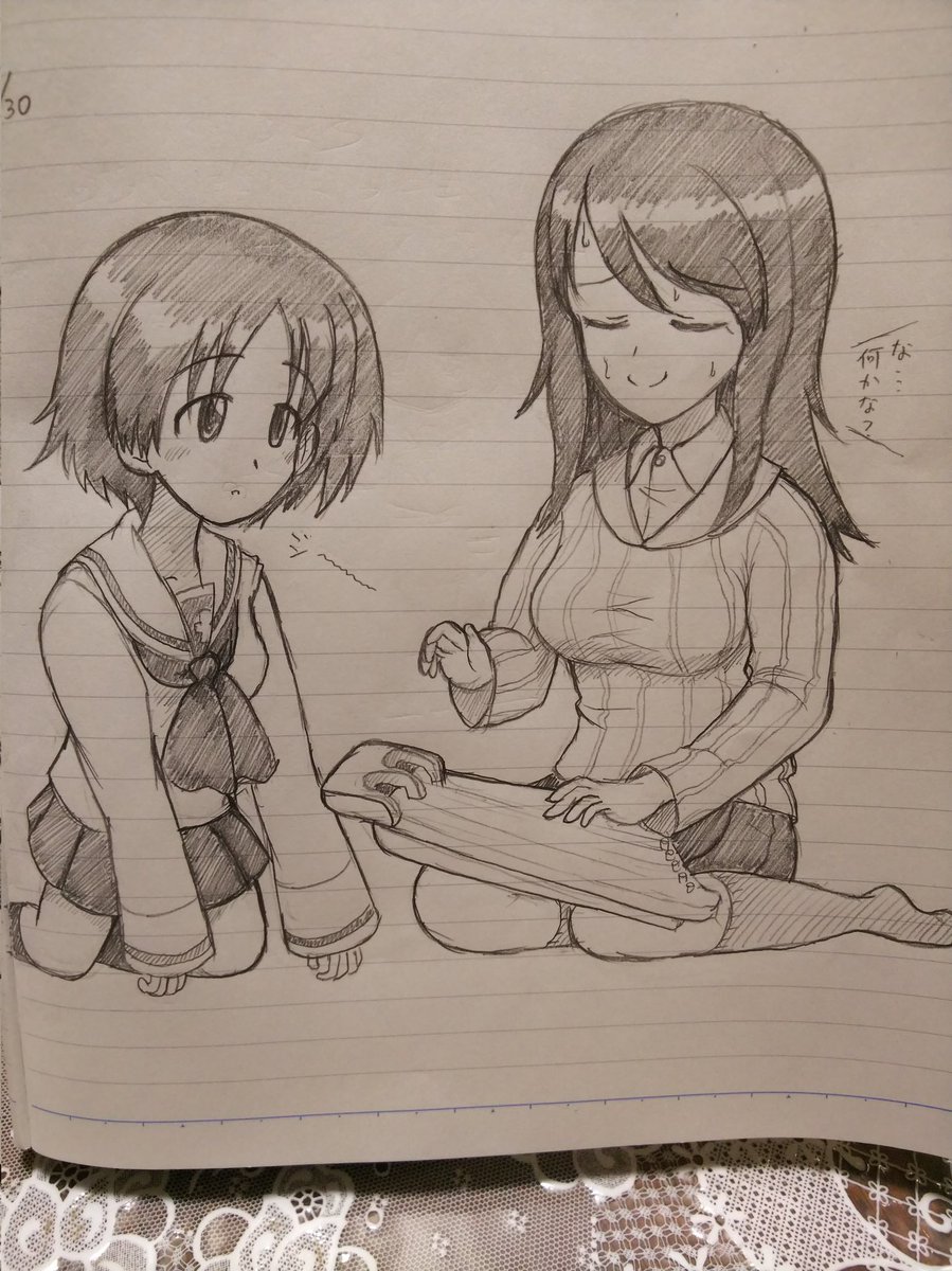 私が大洗で絵を初めて再開したのも大勘荘なのです。
それはそうと、紗希ちゃんってずっと無表情かと思いきやちゃんと笑うし、嫌がる表情もするし、その辺りが可愛いですね(*^-^*) 