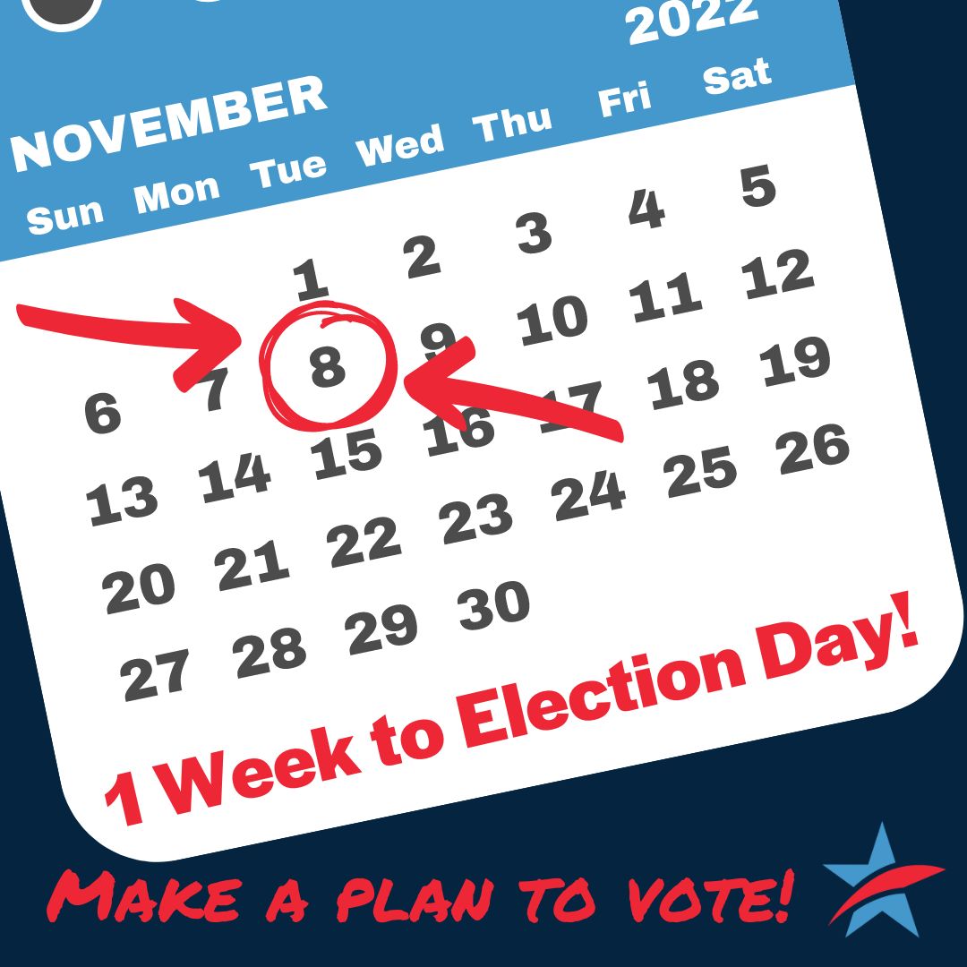 We have ONE WEEK until Election Day! Do you know if your voting plan yet? Its time to get on it! Create your plan at: apiavote.org/election-basics