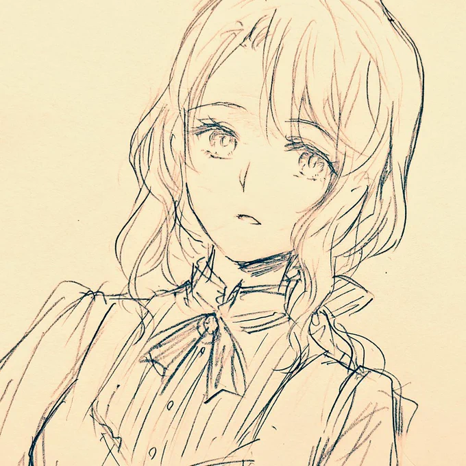 このコは最近お話を作っている一次創作のヒロイン今日見た目が決まった(その辺にいる娘さんみたいなイメージ) 