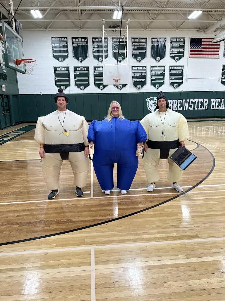 BHSPTSA's tweet photo. Congrats to the winners of our first annual BHS Staff Costume Contest!  1st place - The Sumo Duo and Violet, 2nd Place - Ghostbusters, 3rd Place - The Sanderson Sisters.  1st Place Individual - Marty McFly @brewsterschools https://t.co/s6ndnDZetp