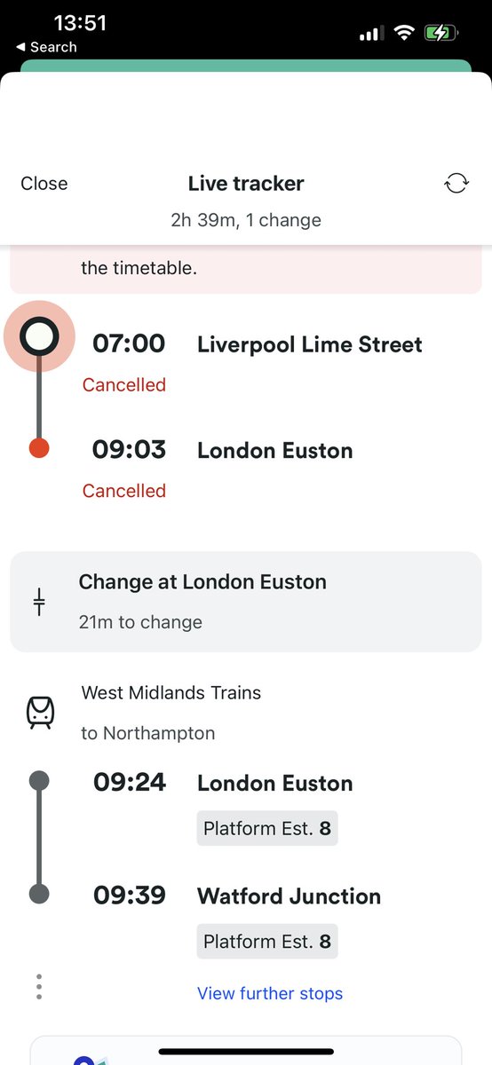 Lisvegas's tweet photo. @thetrainline @AvantiWestCoast - just need your advice. I paid for a ticket from LPL> WFJ on the 15th however it’s been cancelled. When I try to rebook I’m being asked to pay an extra £78-£90 for another train that arrives at a similar time? Why do I have to pay the extra? https://t.co/vZ1rfrOllQ