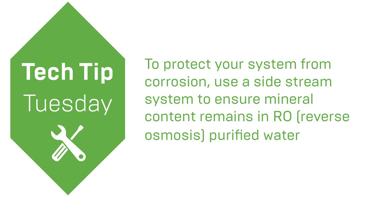 AERCOInt's tweet image. To protect your system from corrosion, use a side stream system to ensure some mineral content remains in RO (reverse osmosis) purified water. Learn more at ow.ly/wWJV50LlhZU #AERCO #TechTipTuesday #SideStreamSystem