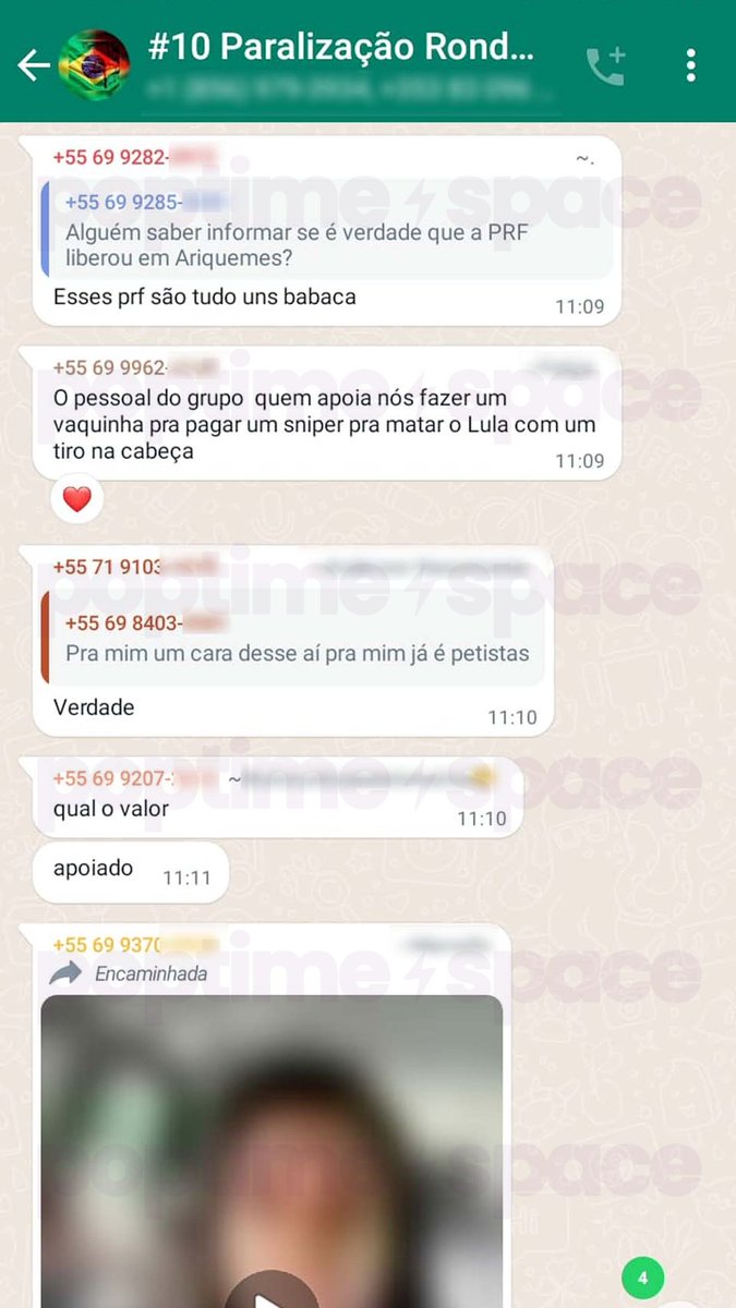 poptime's tweet photo. 🚨 GRAVÍSSIMO: Grupo de manifestantes bolsonaristas em Rondônia sugerem "vaquinha" para contratar atirador profissional que mate o presidente eleito Lula com um tiro na cabeça. https://t.co/TNxaxNb0jL