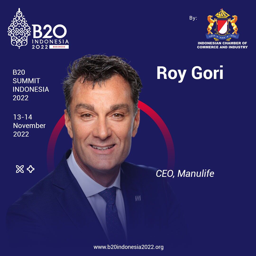 b20's tweet photo. 5. Roy Gori
CEO, Manulife

#B20 #B20Indonesia2022 #B20Summit #RecoverTogetherRecoverStronger #B20isBack #G20 https://t.co/9xTEuSuxhW