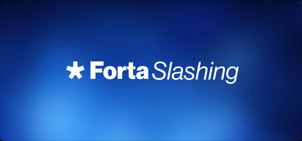 FortaNetwork's tweet photo. Forta’s Slashing Policy is now online🔌

In FP-2, FORT token holders approved the implementation of slashing architecture to build a healthy Network, where all participants perform their responsibilities properly 🚨

Read all about it at the Forta Docs ⤵️
https://t.co/DfpWlxmGVM https://t.co/9O4YWeBpdj