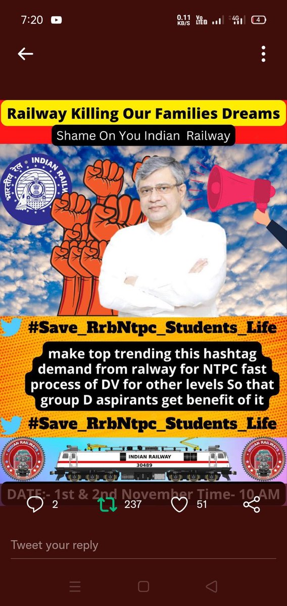 AkshayJ67692108's tweet photo. #Save_RrbNtpc_Students_Life https://t.co/RKCSbQDf0d