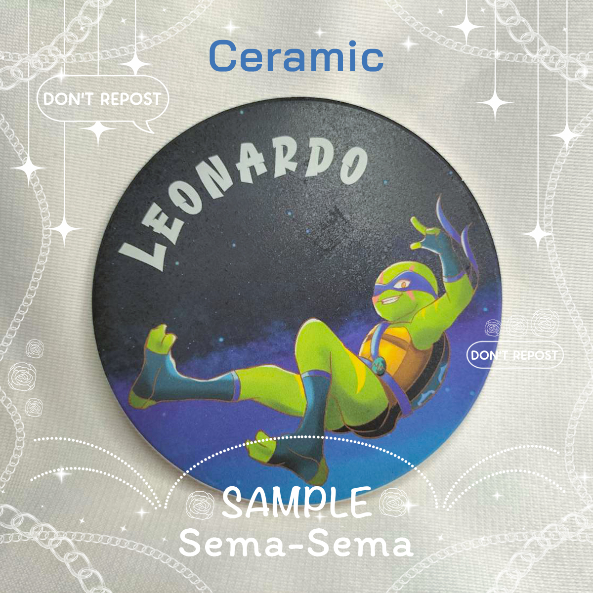 SemaSemaStudio's tweet photo. Leonardo's Night out coaster (Ceramic and Glitter).
✨🌟🌟🐢💙✨🌟✨✨
อันนึงไว้ดูอันนึงไว้ใช้ถถถถ
#RiseoftheTMNT #rottmnt #UnpauseROTTMNT #SaveRiseoftheTMNT #semasema #rottmntfanart #rottmntleo https://t.co/6rCfjlD85Q