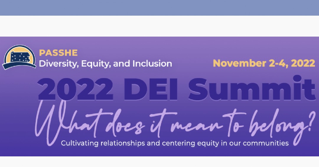 ppaWCU's tweet image. #EventAlert #FreeEventAlert
2022 PASSHE DEI Summit! This year&apos;s theme is &quot;What does it mean to belong? Cultivating relationships and centering equity in our communities.” 

The summit will take place virtually November 2-4. 
ow.ly/Ou6Q50Lp7Vt