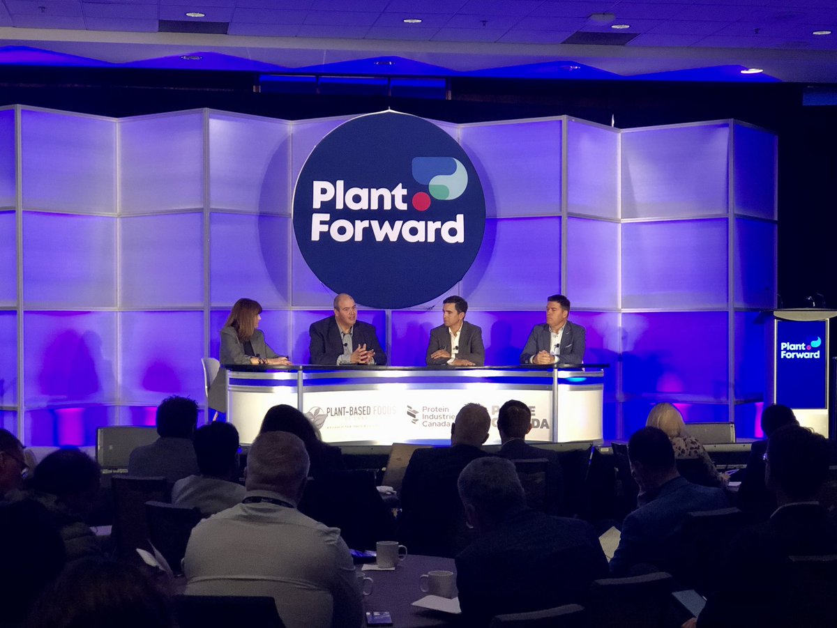 Great first panel at #PlantForward on how multinational companies are scaling up opportunities for CDN grown plant protein #cdnpulse